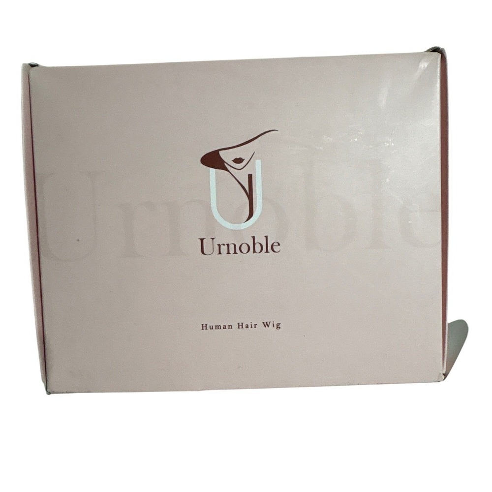 Urnoble Human Hair Wig Bob Wig 14 Inch Black Natural Style